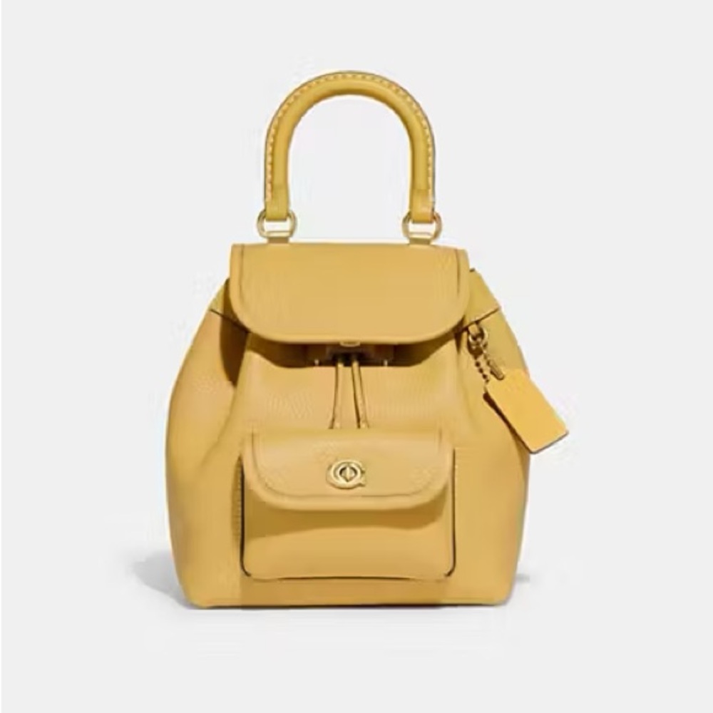 FOUND (In Search Of, ISO) Coach Riya 21 Backpack in Hay/Brass